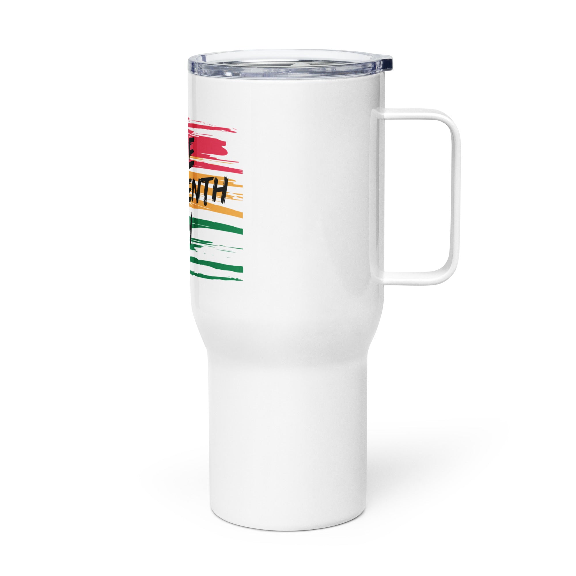 Juneteenth Travel mug with a handle