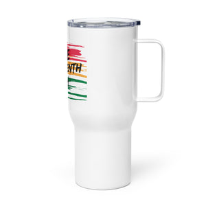 Juneteenth Travel mug with a handle