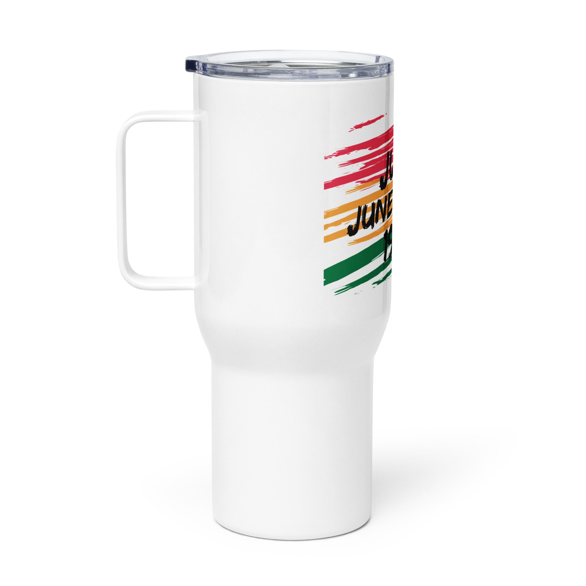 Juneteenth Travel mug with a handle