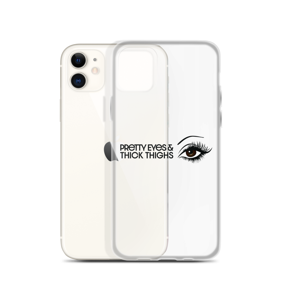 Pretty Eyes & Thick Thighs | Dark Brown | iPhone Case