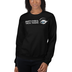 PRETTY EYES & THICK THIGHS | DARK BLUE | UNISEX CREWNECK