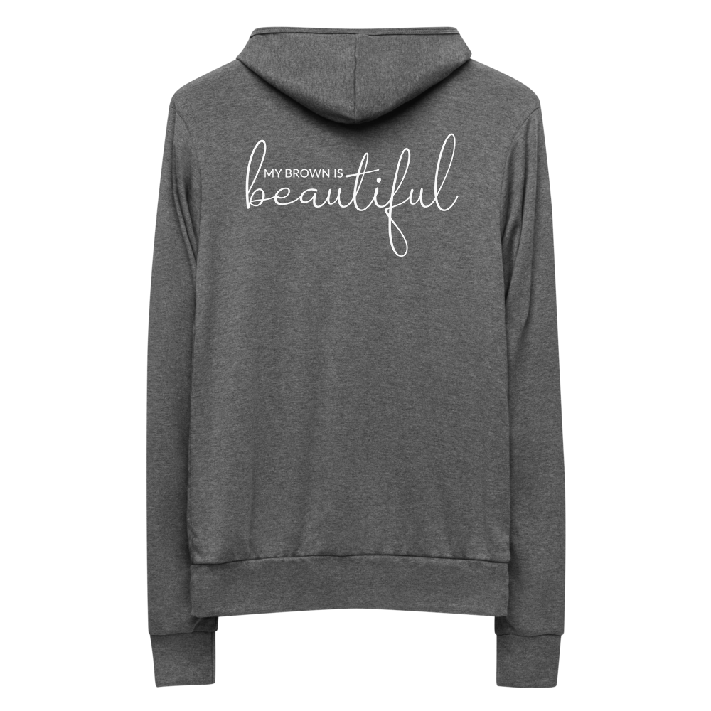 MY BROWN IS BEAUTIFUL | UNISEX HOODIE ZIP UP