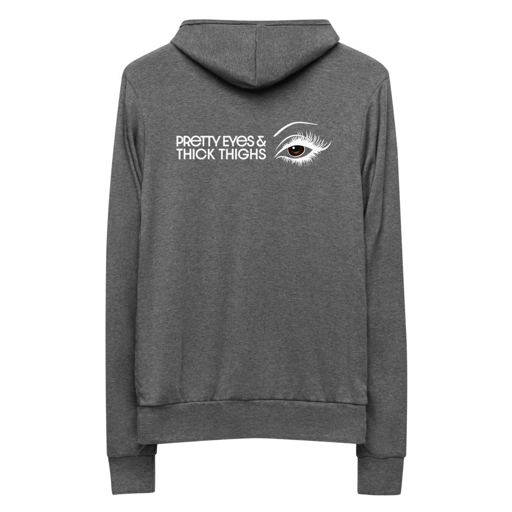 PRETTY EYES & THICK THIGHS | DARK BROWN | UNISEX HOODIE